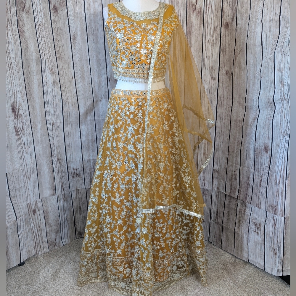 Yellow Embroidered Lehenga - Picture 16 of 16